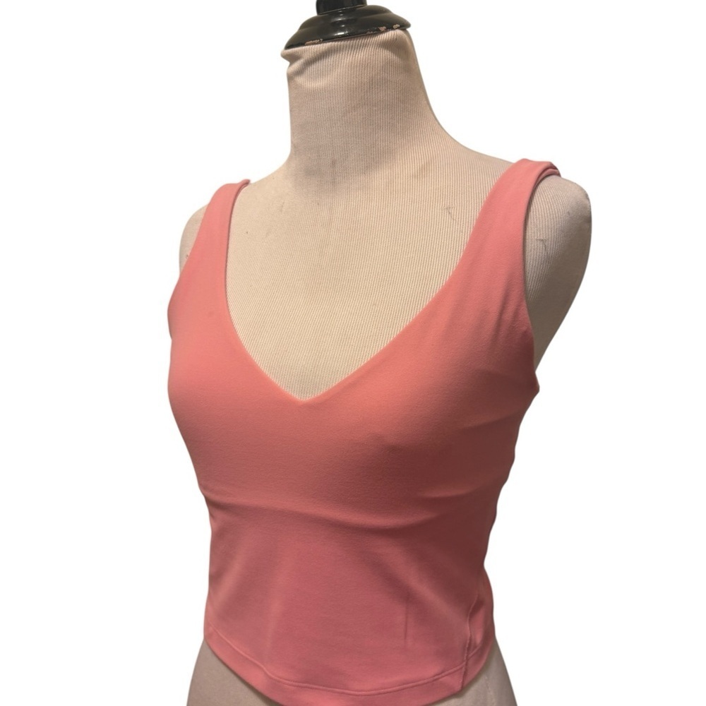 Lululemon Pink Athletic Tank Top with attached sport bra - Picture 2 of 8